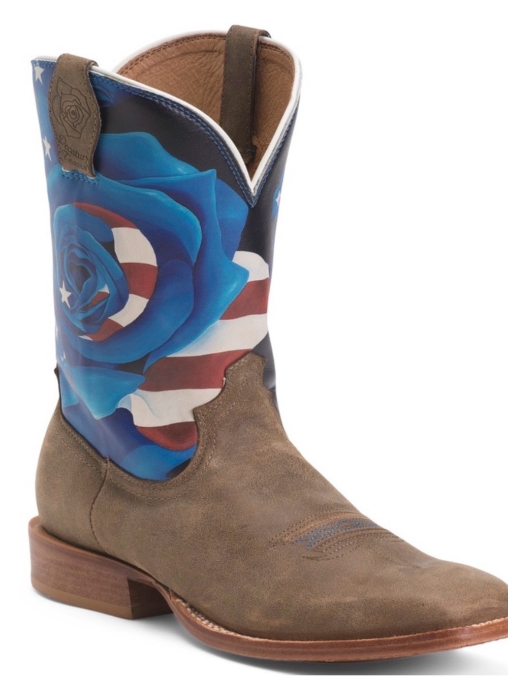 TWISTED X Blue American Flag Rose Western Boots
